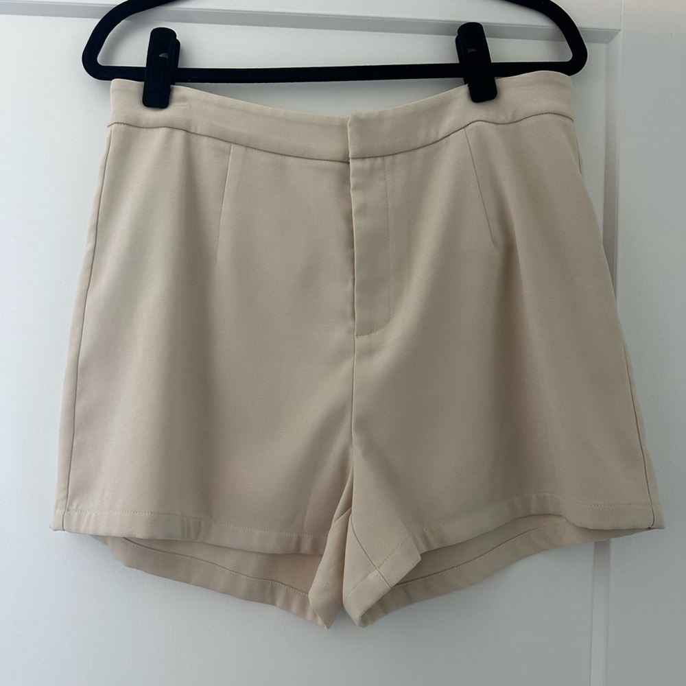 Pretty little thing cream tailored shorts. Never worn